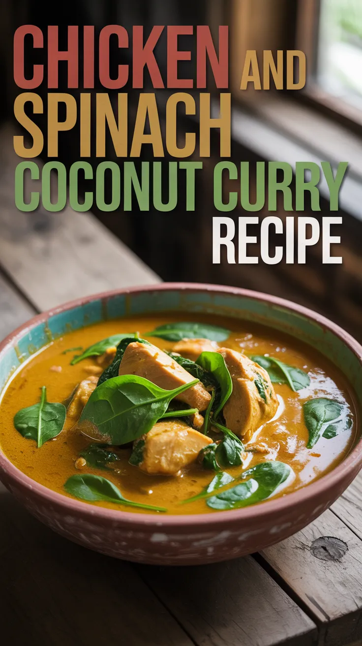 Keto Chicken Curry with Coconut Cream and Spinach