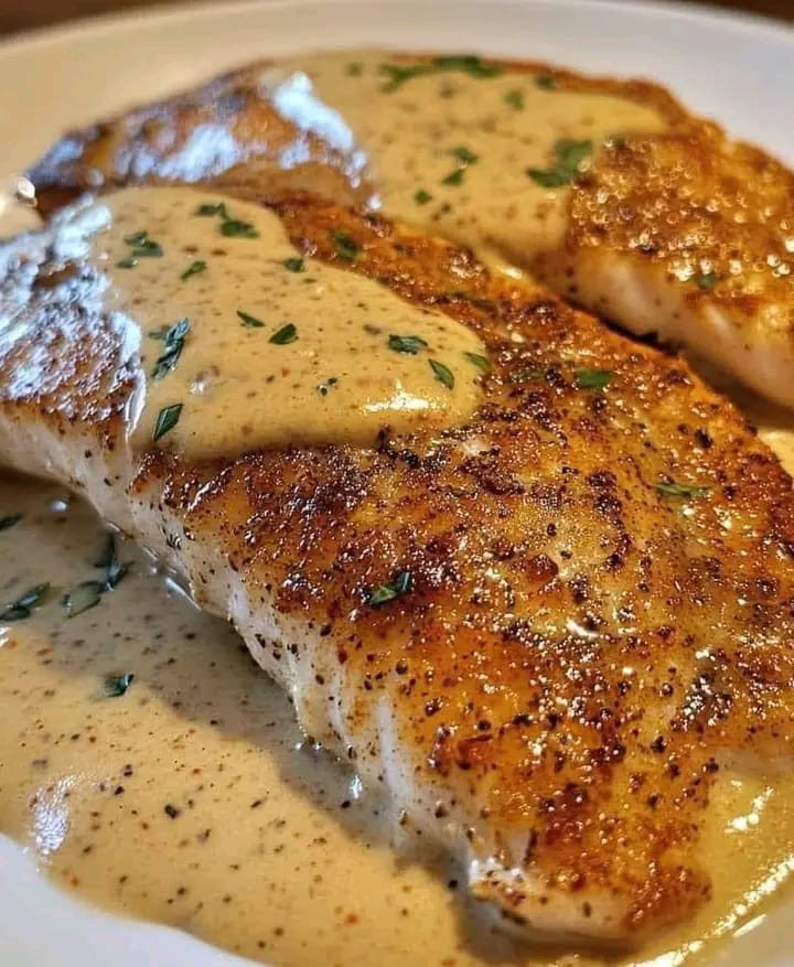 Pan-Seared Chicken Breast with Tangy Mustard Cream Sauce