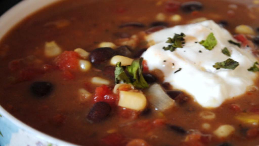 Television-Inspired Retro Corn and Black Bean Chowder