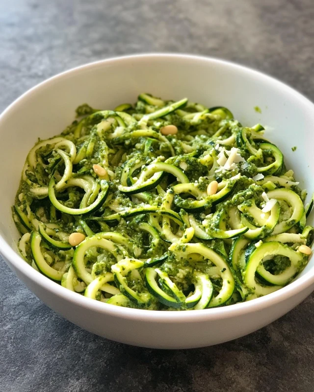 Reboot Zucchini Noodles with Ground Turkey & Herb Pesto