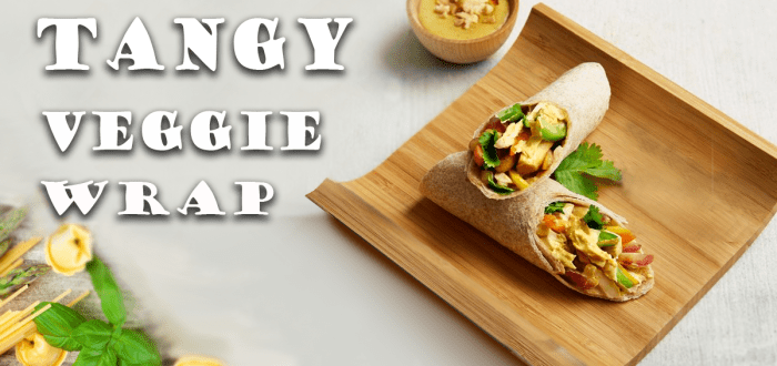 Veggie Wrap with Tangy Yogurt Dressing