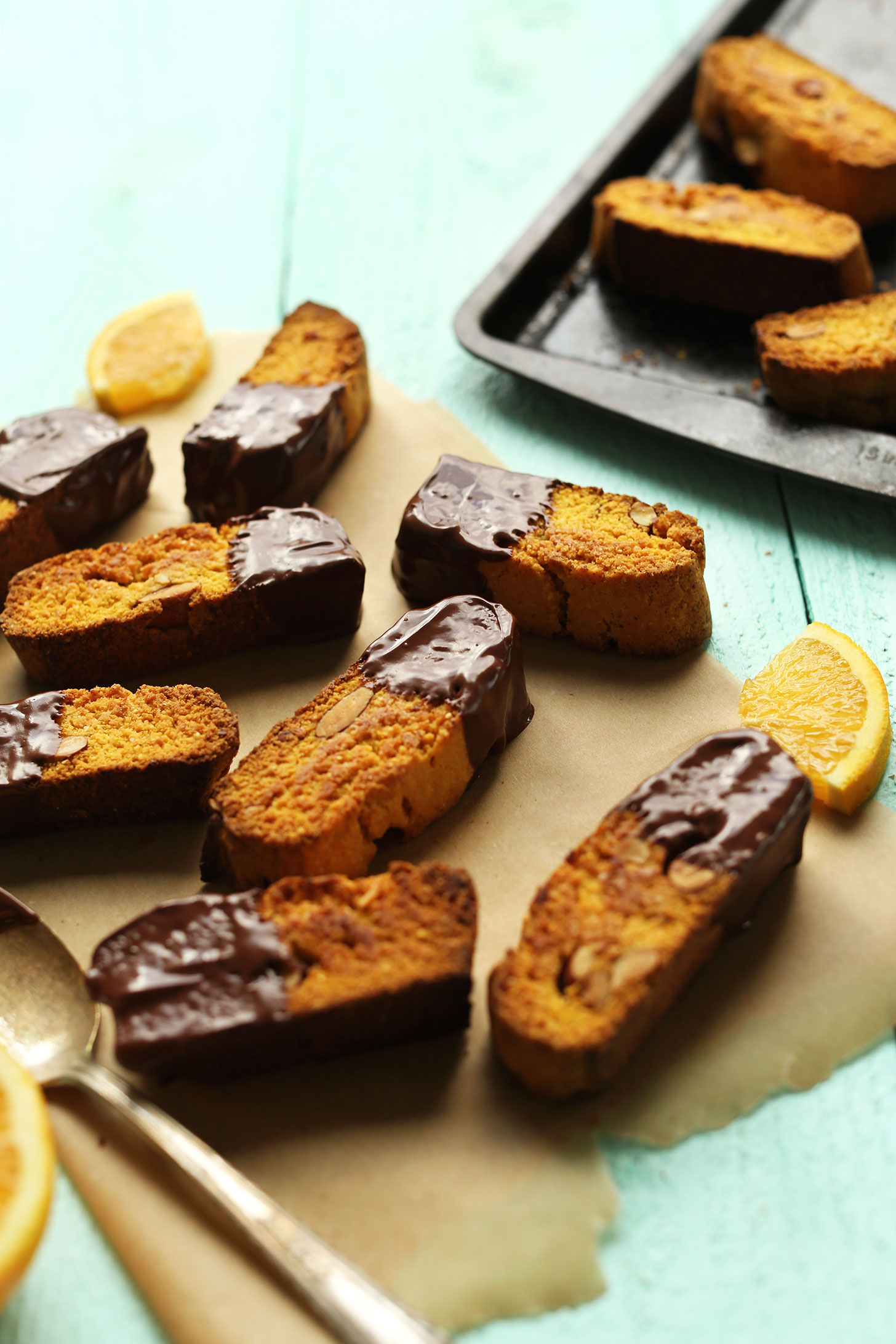 Sheet Pan Orange Almond Biscotti