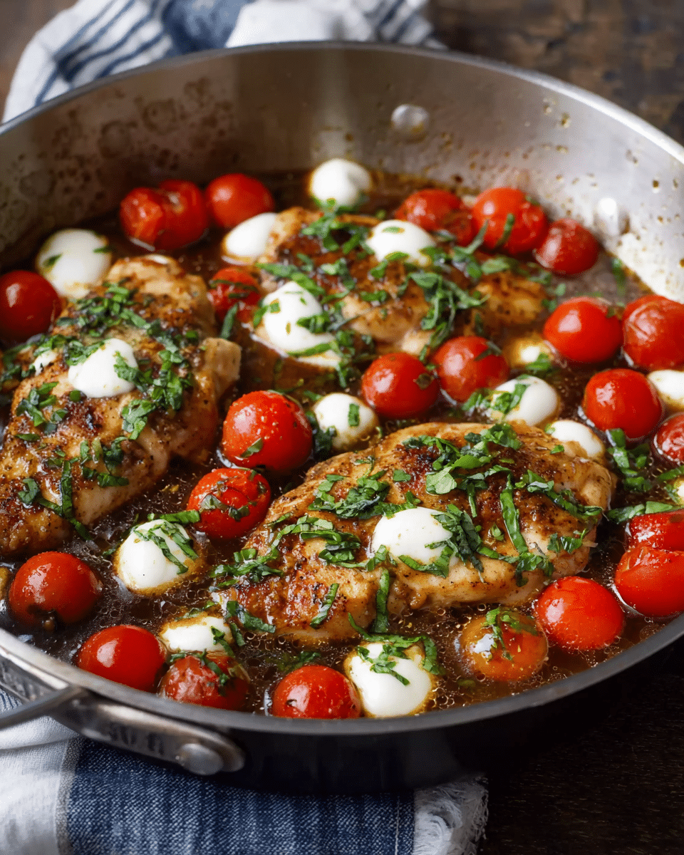 Pan-Seared Chicken with Tangy Tomato and Basil Sauce