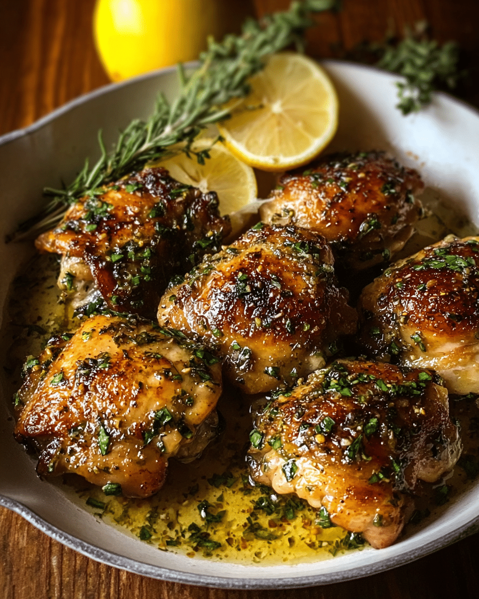 Crispy Garlic-Herb Chicken Thighs with Avocado Oil