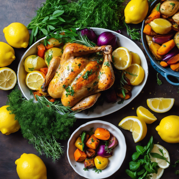 Crispy Lemon-Herb Chicken with Roasted Vegetables