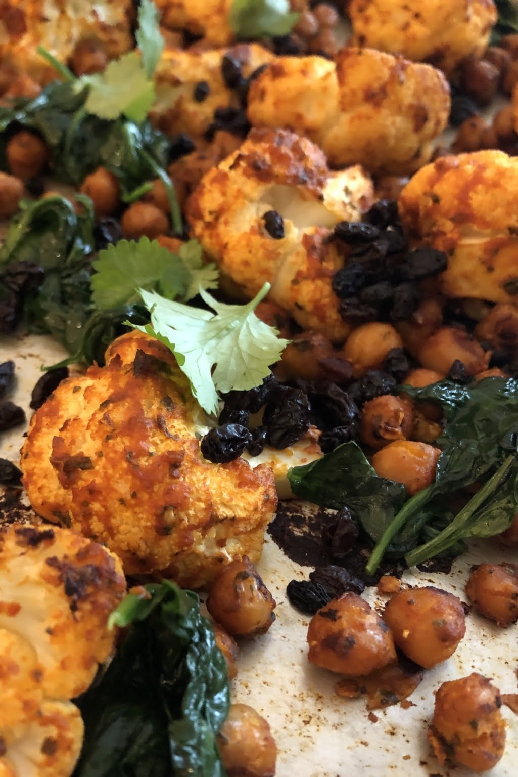 Sheet Pan Harissa-Spiced Chickpea and Cauliflower Roast