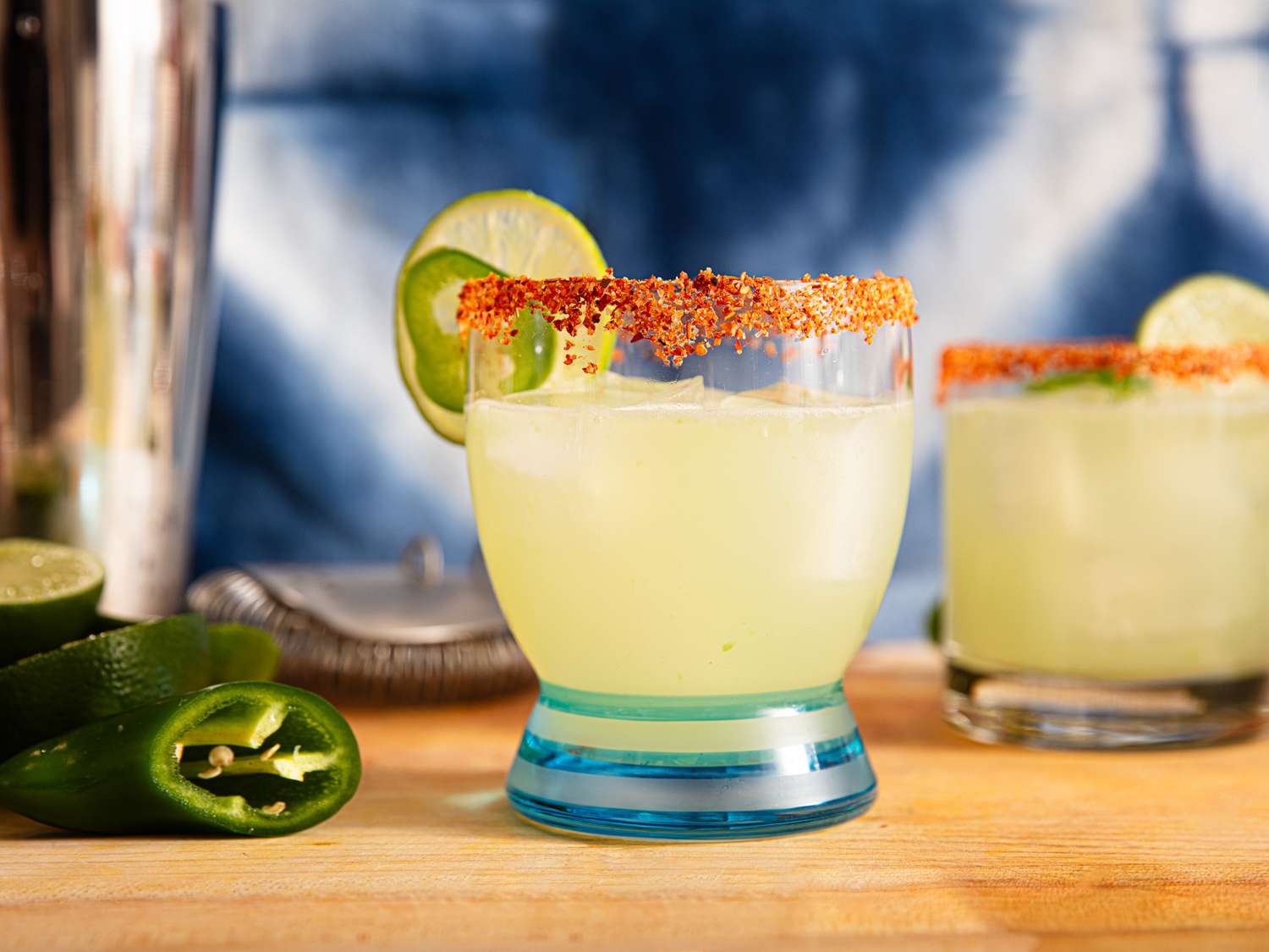 Spicy Serrano Margarita with Tajín Rim