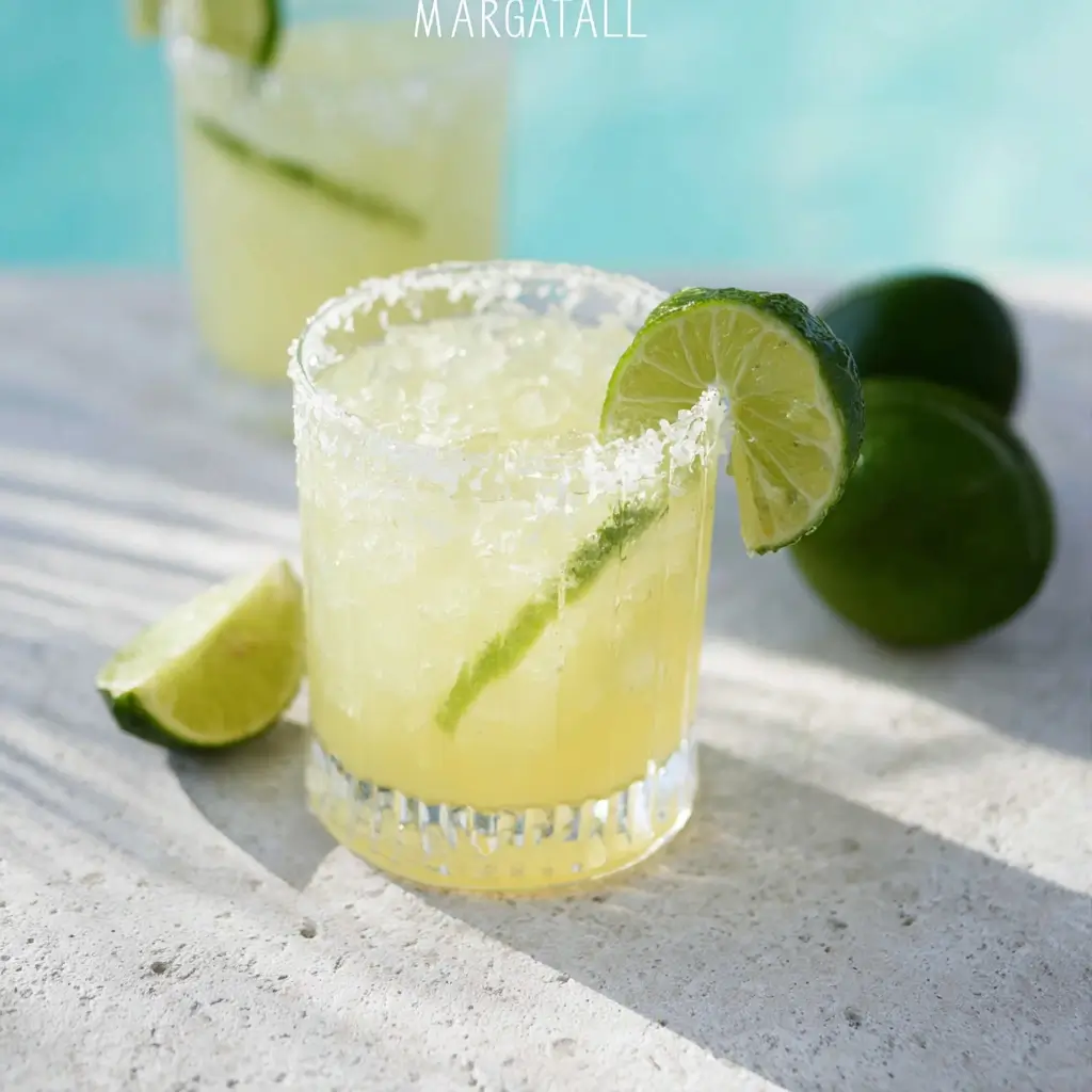 Citrus-Forward Margarita with Simple Syrup and Salt Rim