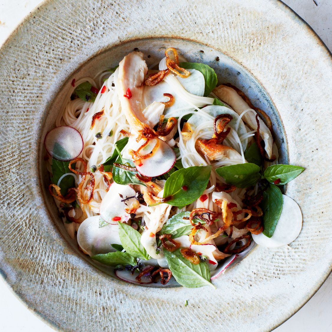 Chicken and Herb Vermicelli Bowl with Nuoc Cham