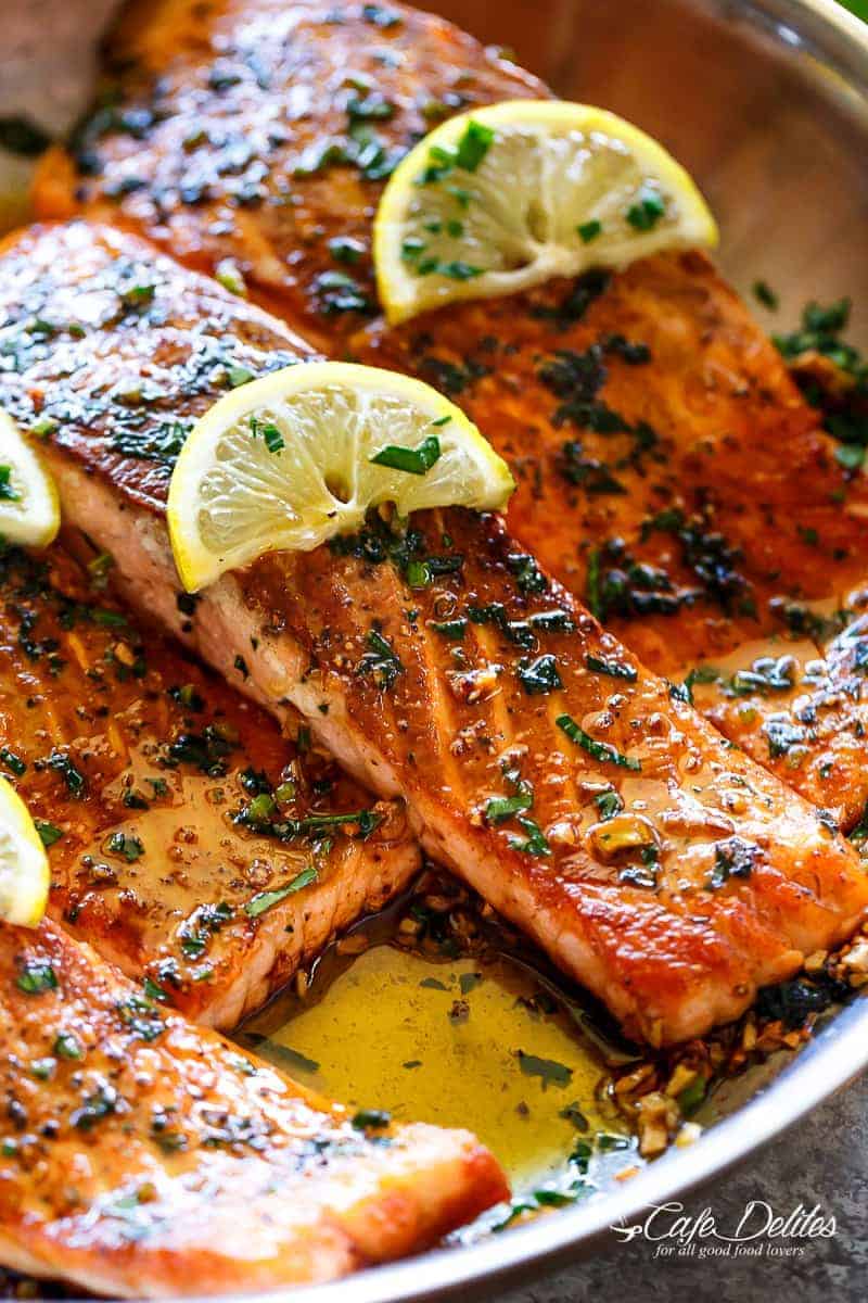 Pan-Seared Lemon-Garlic Salmon with Wilted Spinach