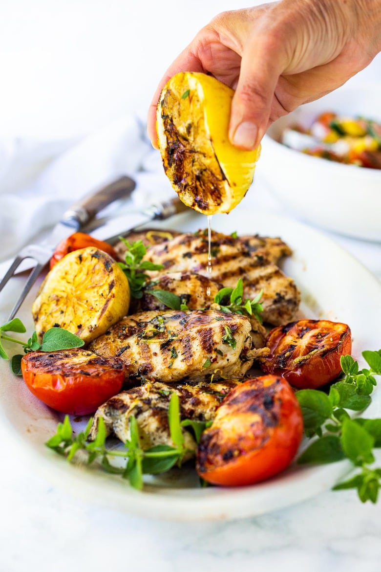 Citrus-Spiced Grilled Chicken with Herb Salad