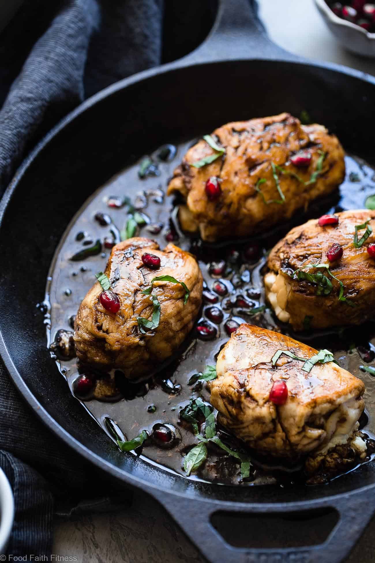Pomegranate and Walnut Stuffed Chicken Breasts