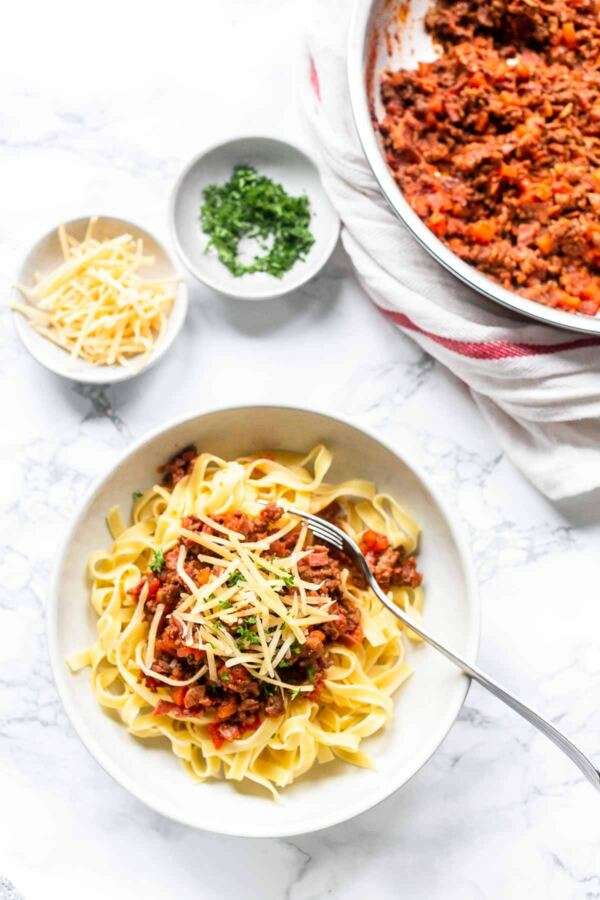 Slow-Simmered Bolognese Tagliatelle