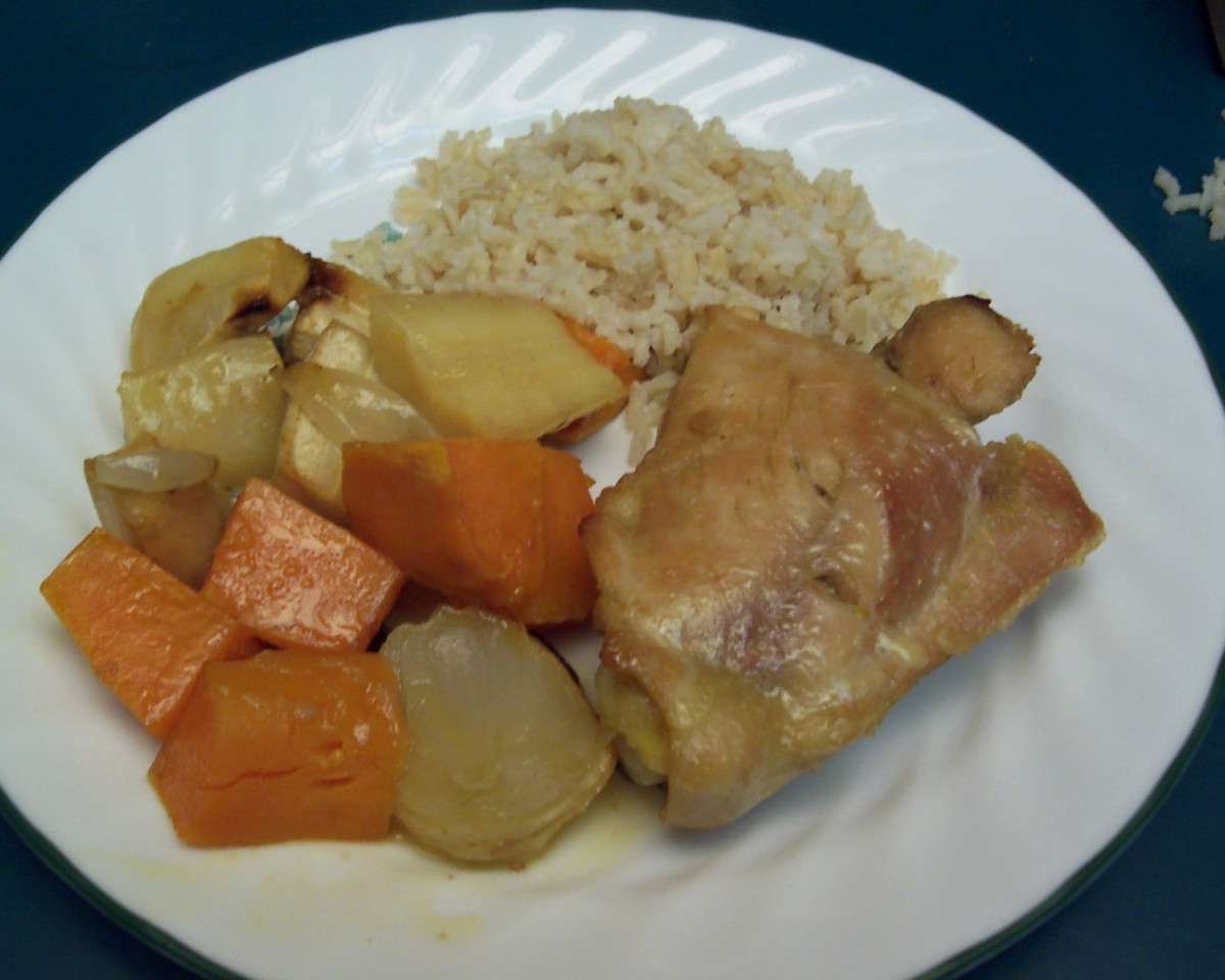 Honey-Glazed Chicken Thighs with Maple Roasted Vegetables