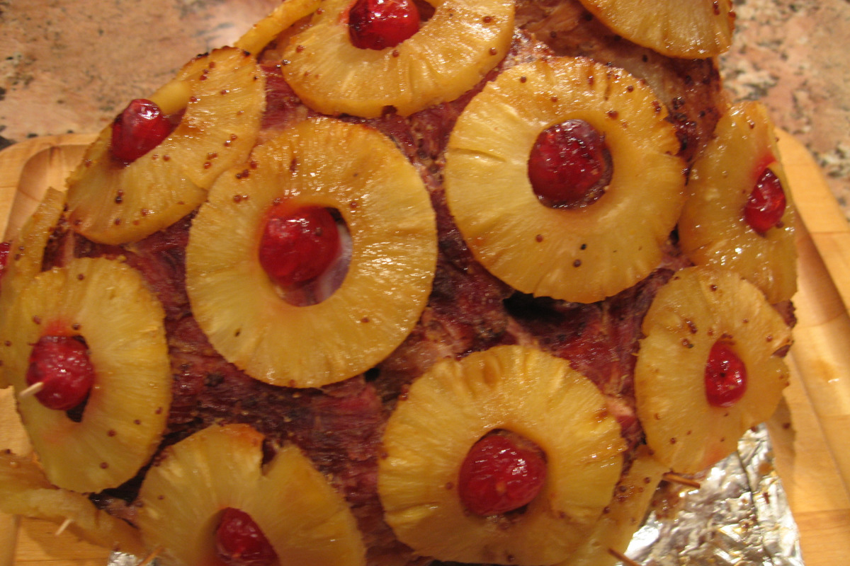 Maple-Glazed Ham with Spiced Pineapple Chutney