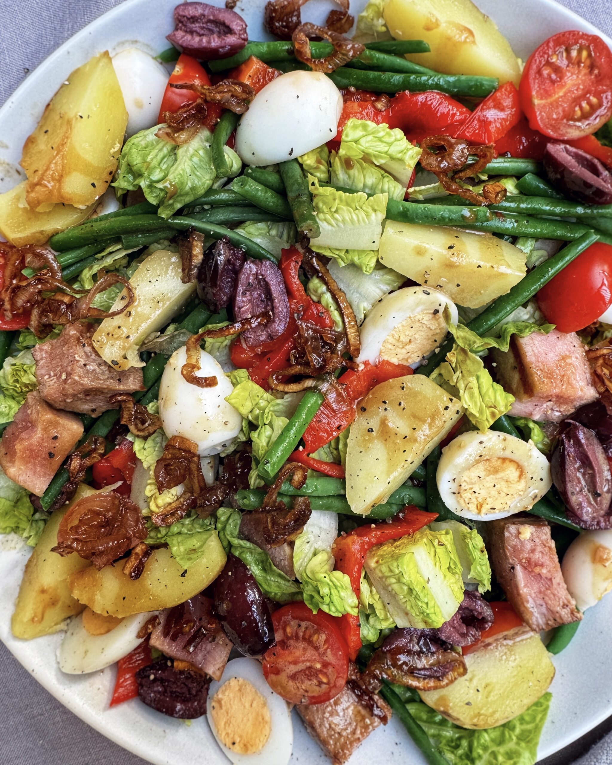 Niçoise-Inspired Salad with Roasted Potatoes and Marinated Anchovies