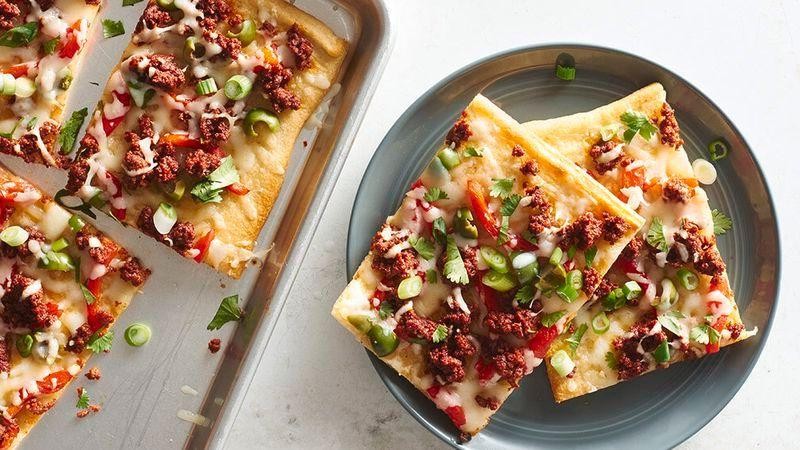 Grilled Chorizo and Roasted Pepper Flatbread with Manchego