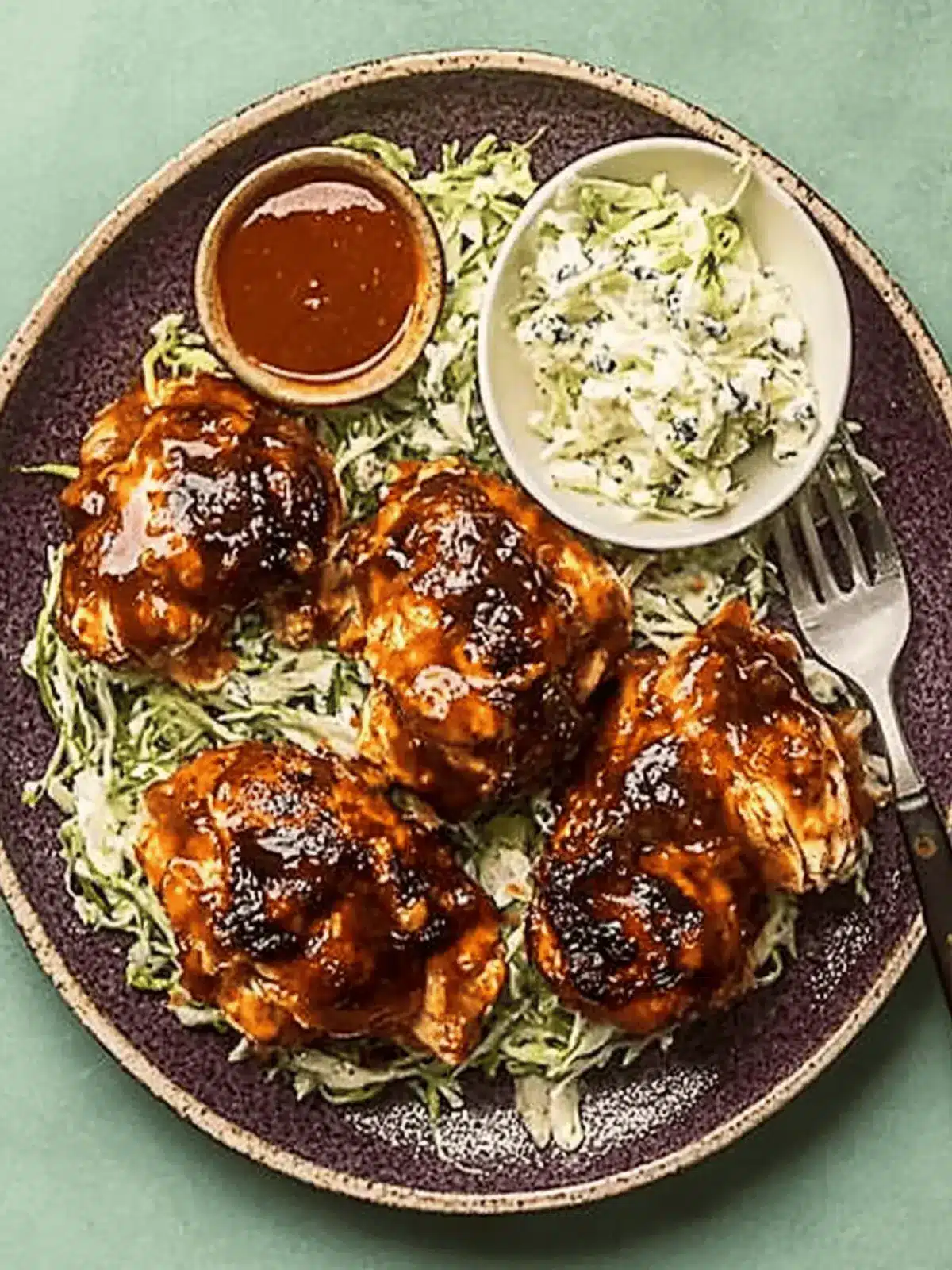 Pan-Seared Buffalo Chicken with Blue Cheese Slaw