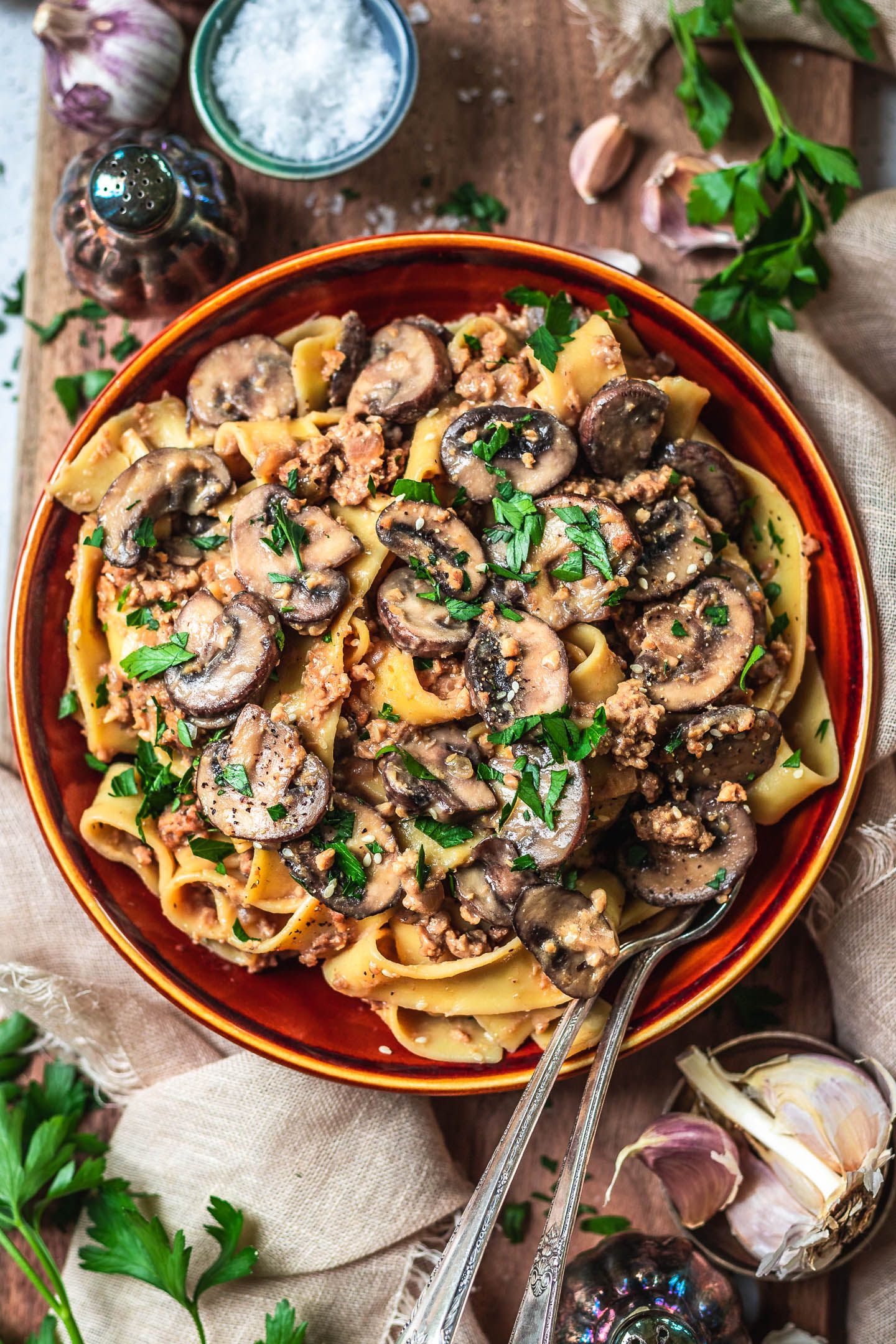 Vegan Creamy Mushroom Stroganoff