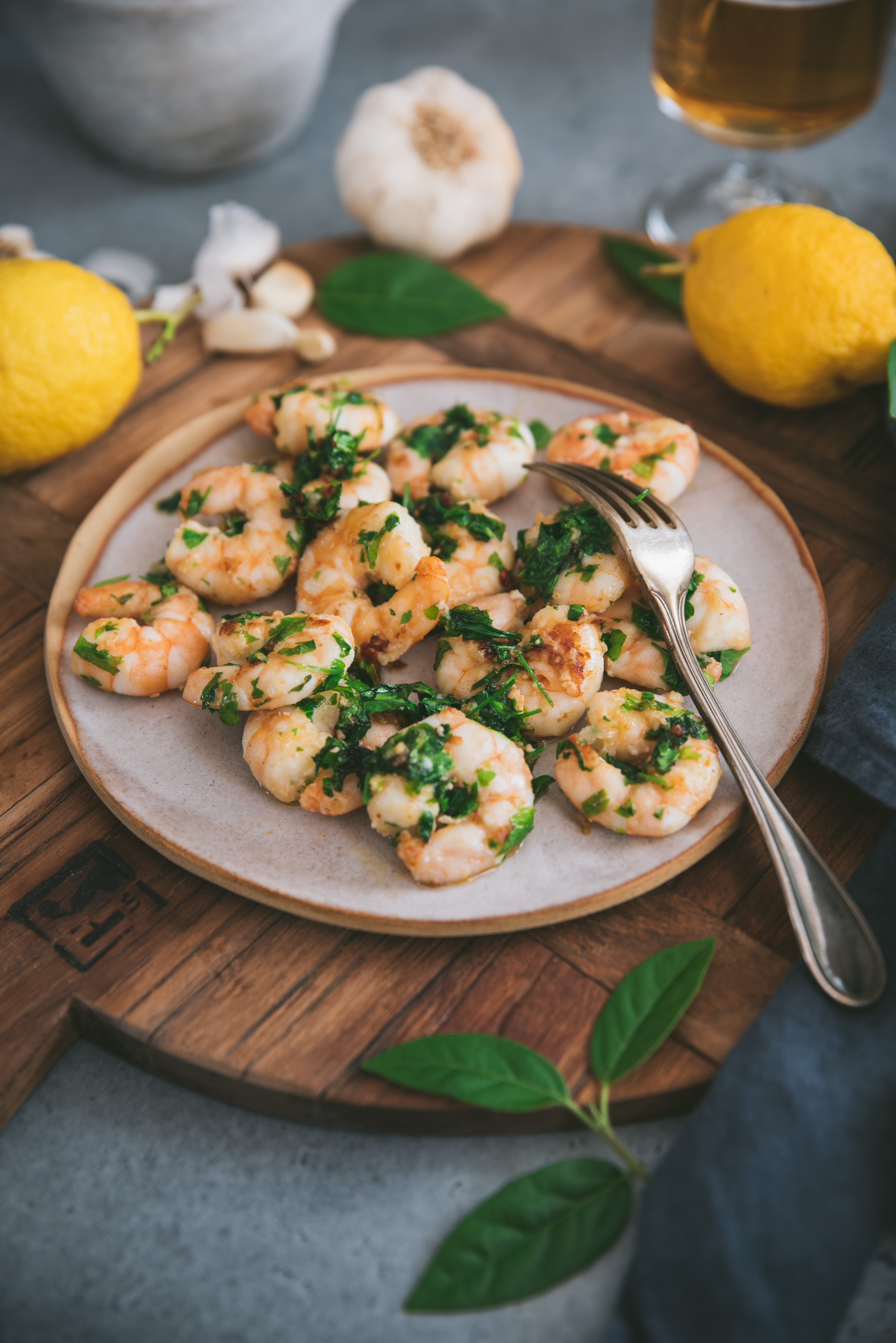 Sautéed Garlic Shrimp with Fresh Parsley and Lemon Zest