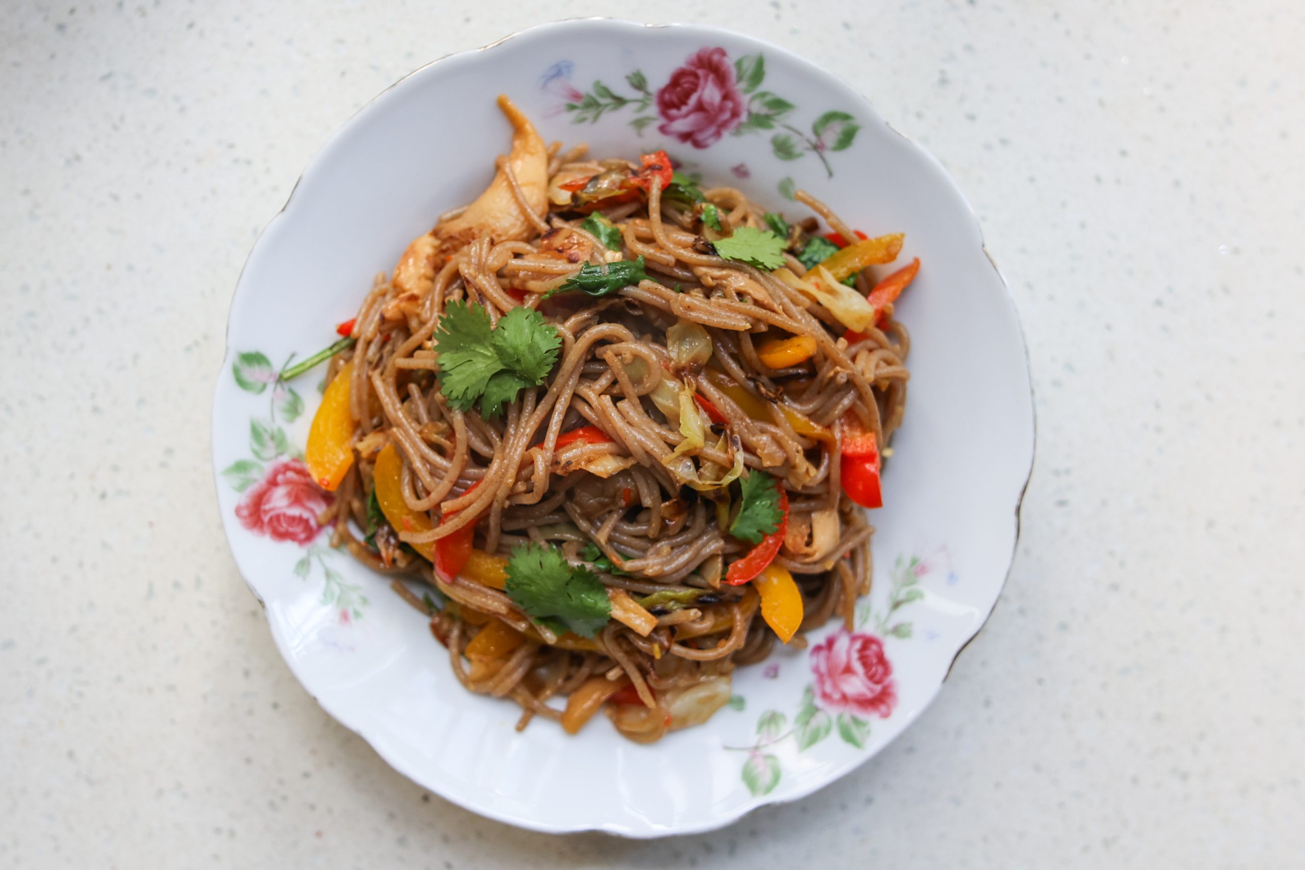 Stir-Fried Tibetan Buckwheat Noodles with Garlic and Scallions