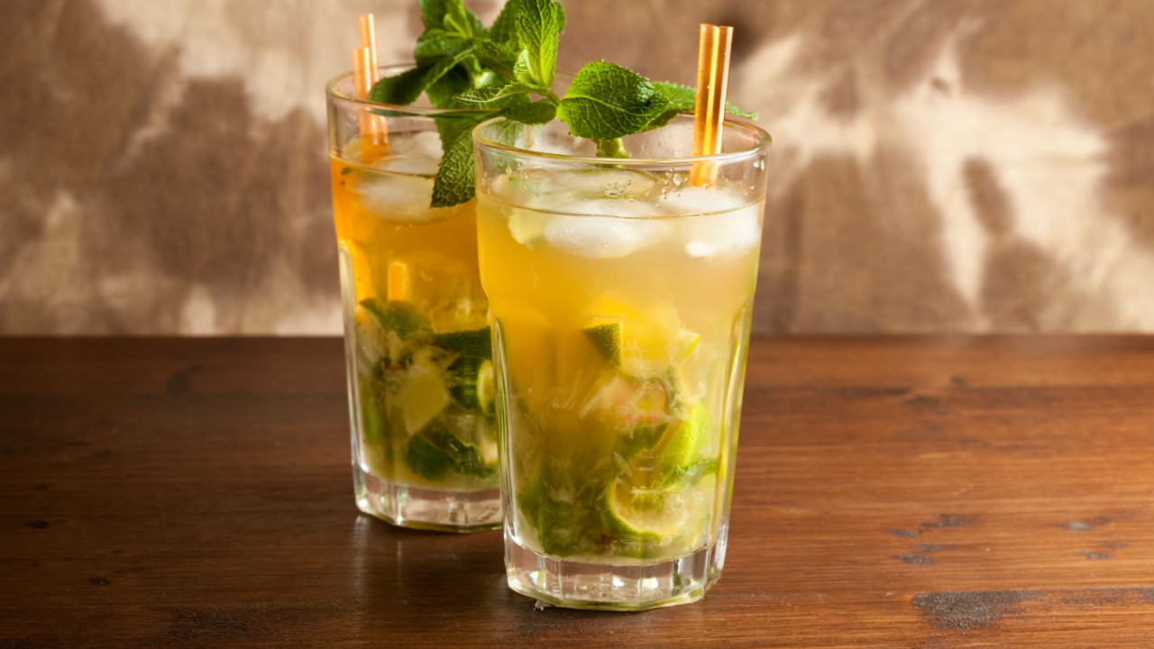 Spiced Rum Pineapple Mojito