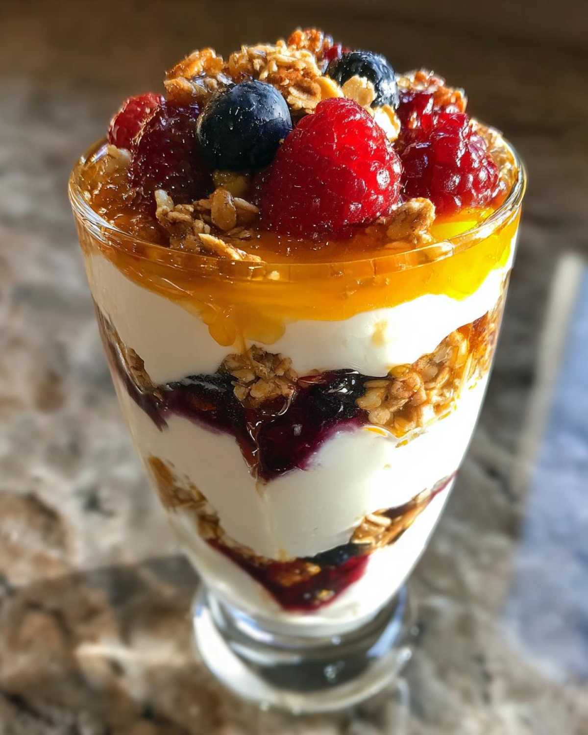 Honey-Glazed Greek Yogurt Baklava Parfaits