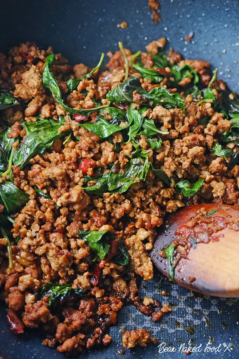 Stir-Fried Thai Basil Pork with Chili and Garlic