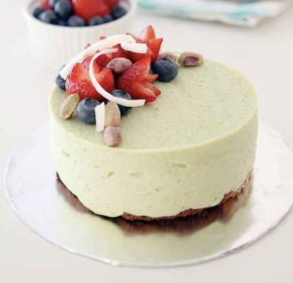 Mid-Density Layered Matcha Mousse Cake