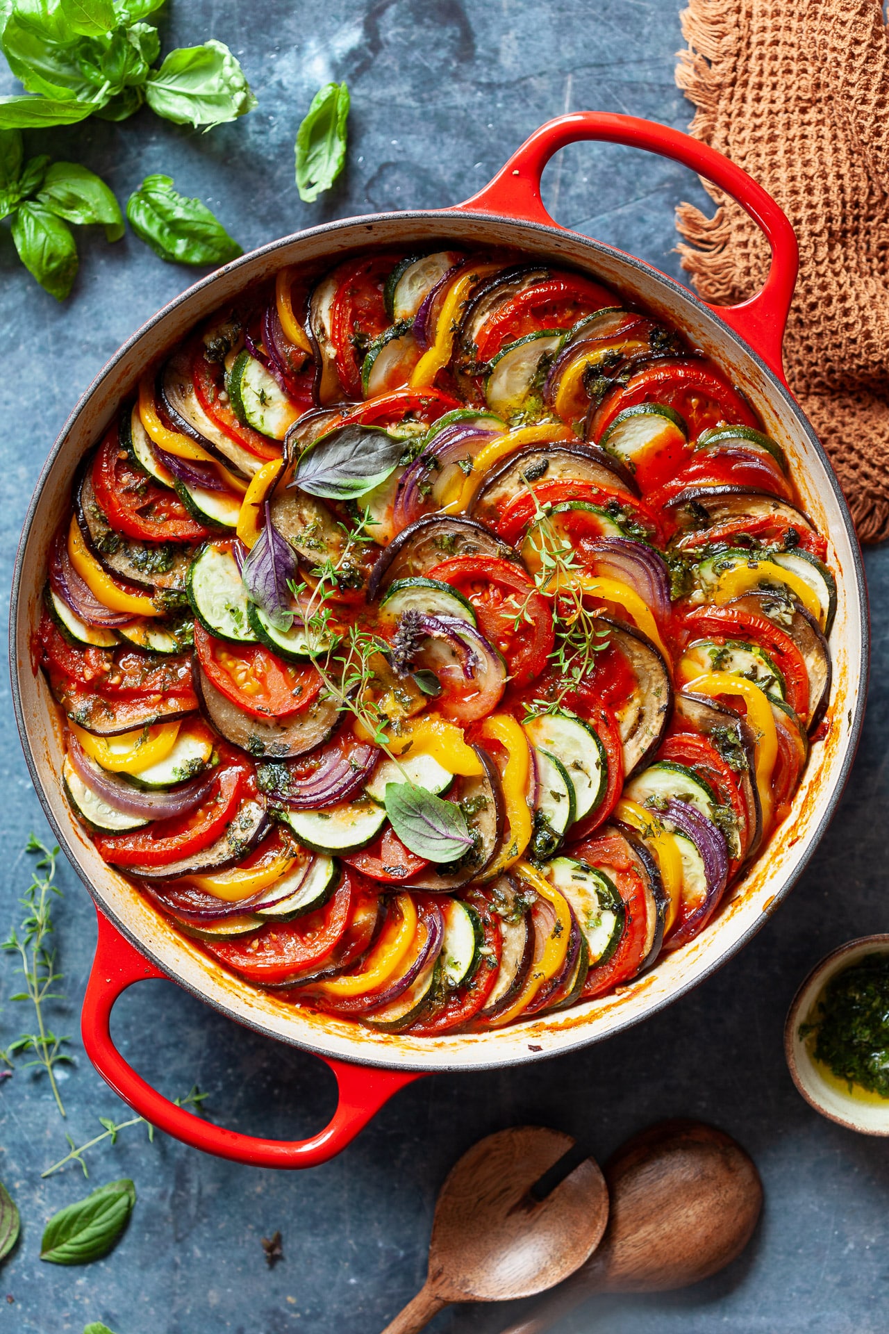 French-Style Ratatouille with Roasted Vegetables and Herbs
