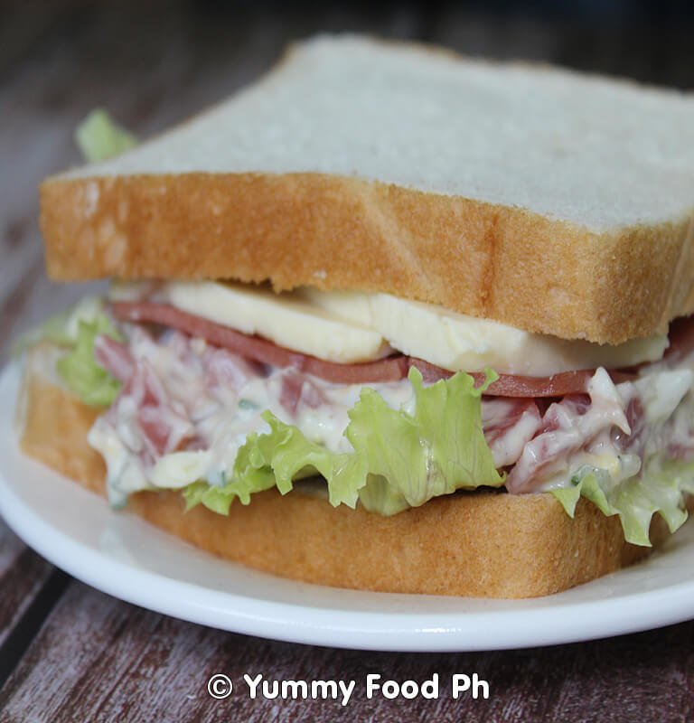 Skillet Ham and Folded Egg Breakfast Sandwich