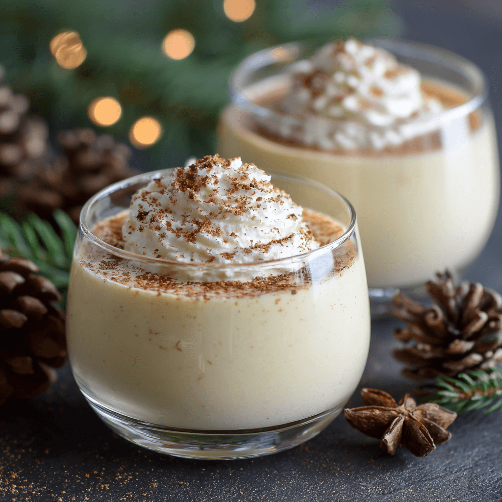 Spiced Eggnog Panna Cotta with Nutmeg Dust