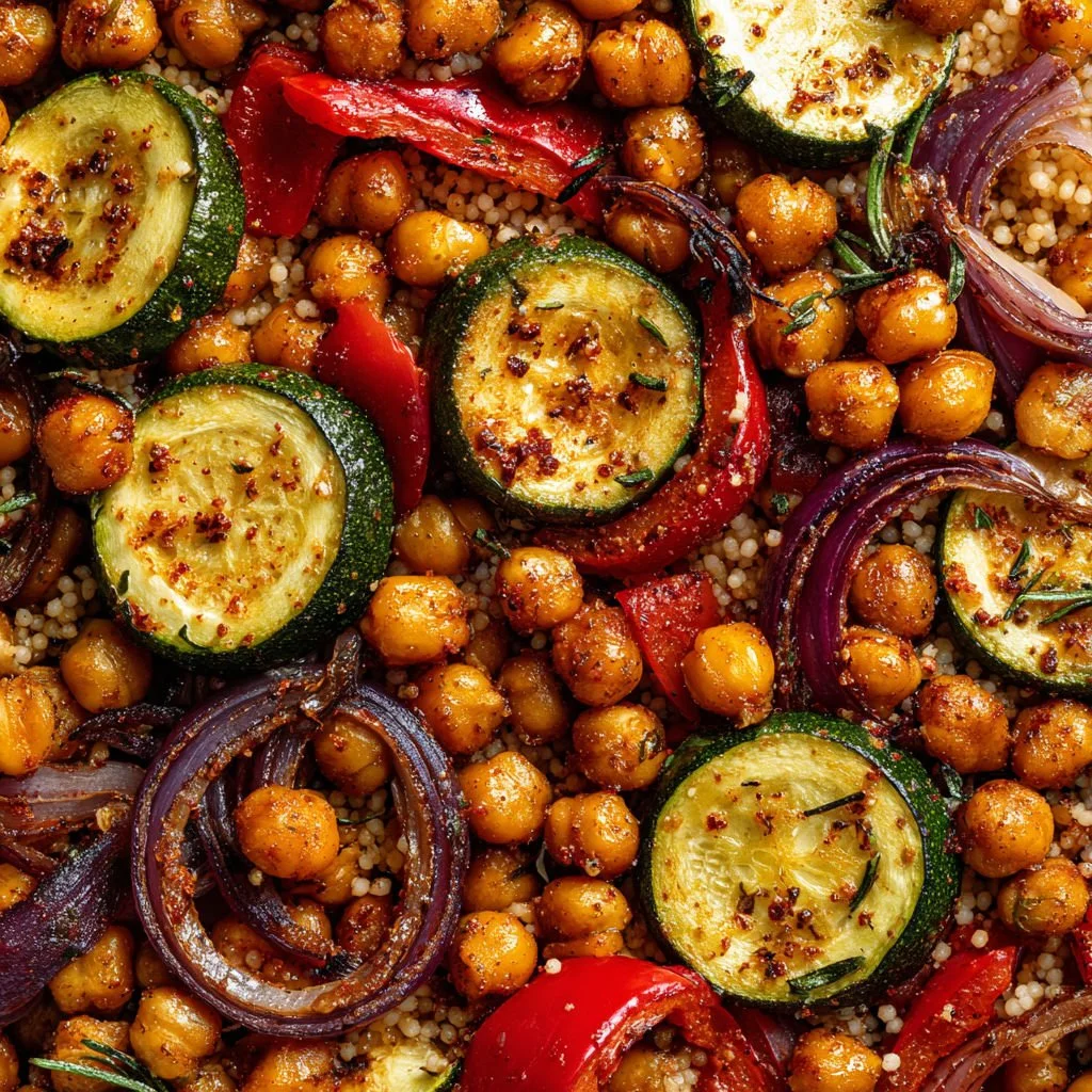 Mediterranean Sheet Pan Eggplant and Chickpeas