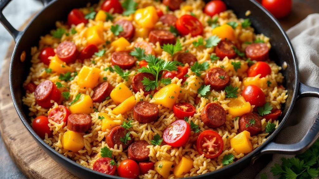 One-Pot Spanish Chorizo and Rice Skillet