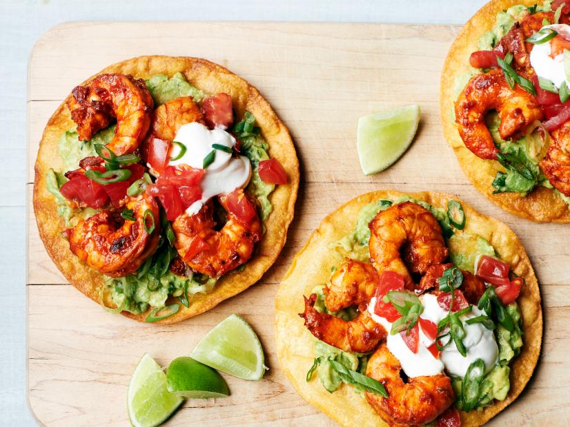 Shrimp and Avocado Tostadas
