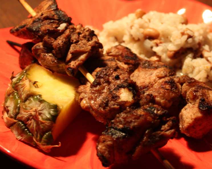 Citrus-Marinated Caribbean Jerk Chicken Skewers