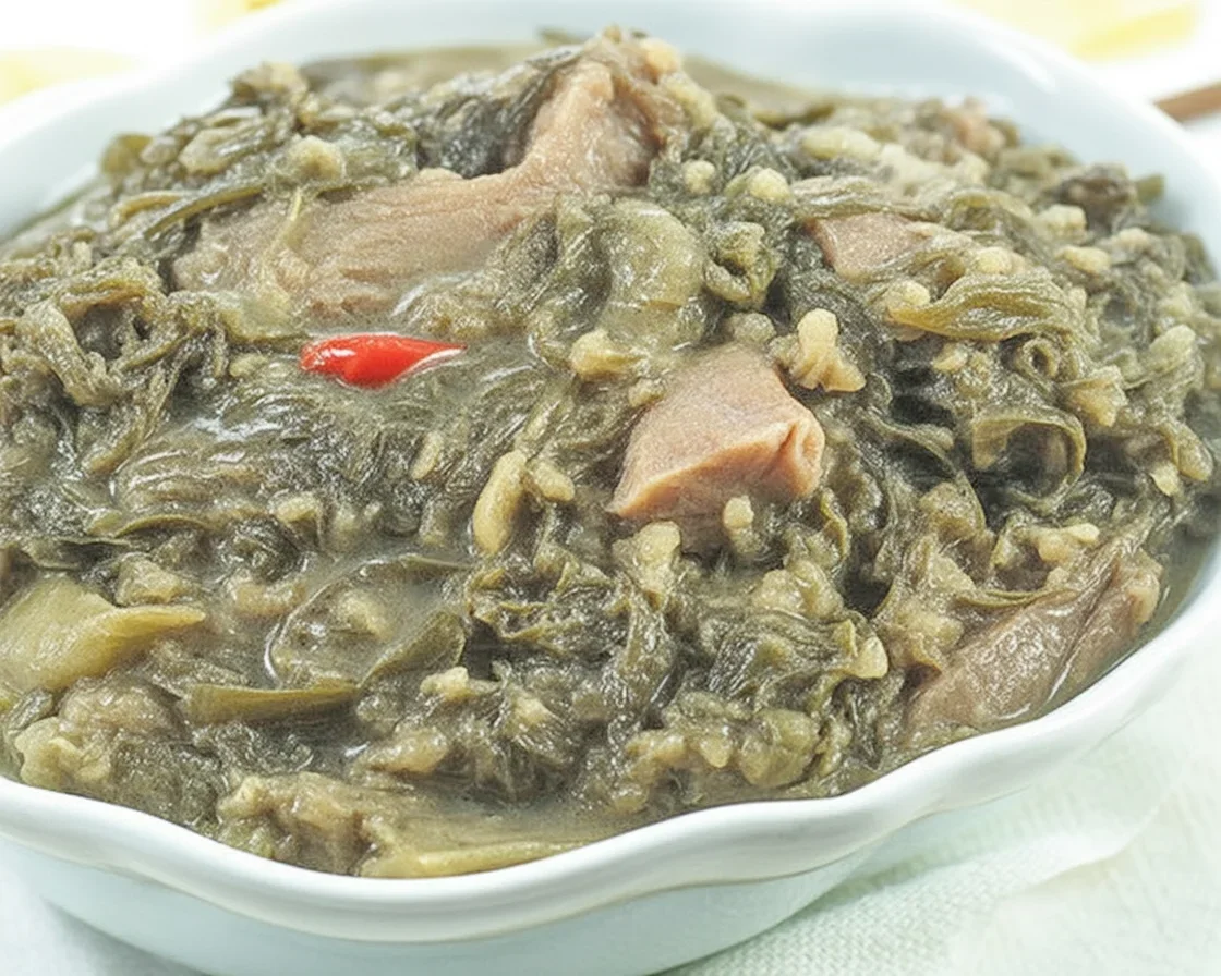 Sautéed Laing with Coconut Milk and Taro Leaves