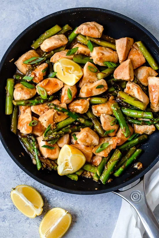 Ginger-Lemon Chicken and Asparagus Stir Fry