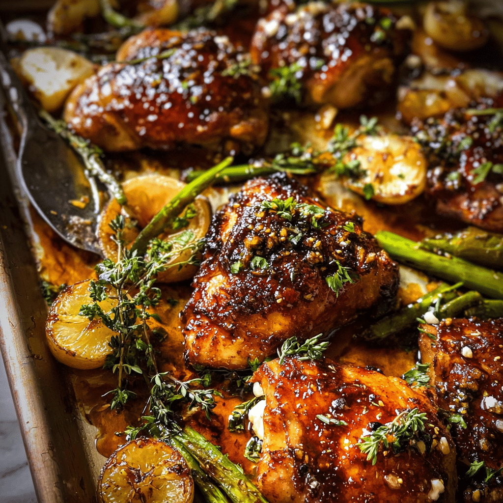 Honey-Glazed Sheet Pan Chicken with Chickpeas