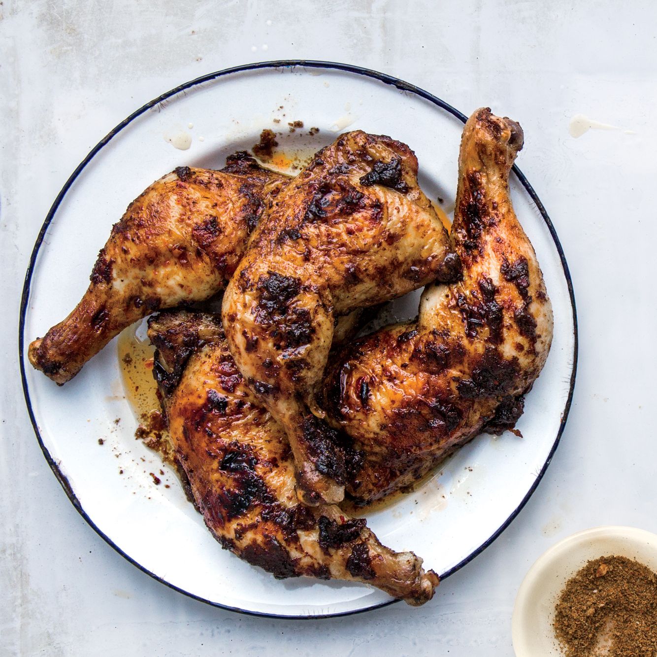 Oven-Roasted Jerk Chicken Legs with Lime and Thyme