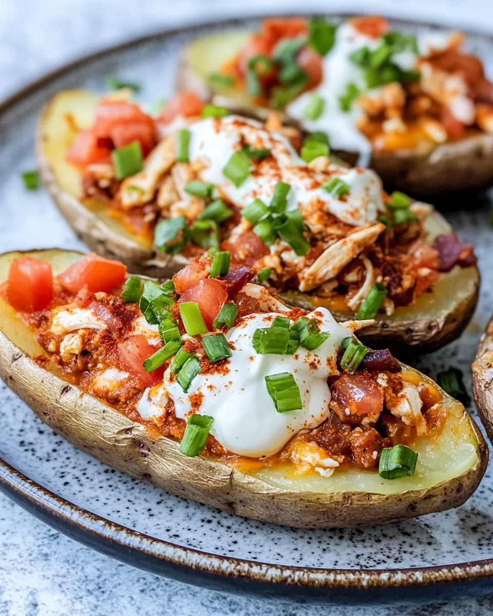 Baked Potato Skin Nachos with Spiced Ground Beef