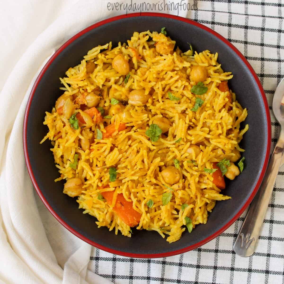 One-Pot Spiced Chickpea and Rice Pilaf