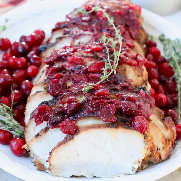Oven-Roasted Turkey Breast with Cranberry-Pecan Relish