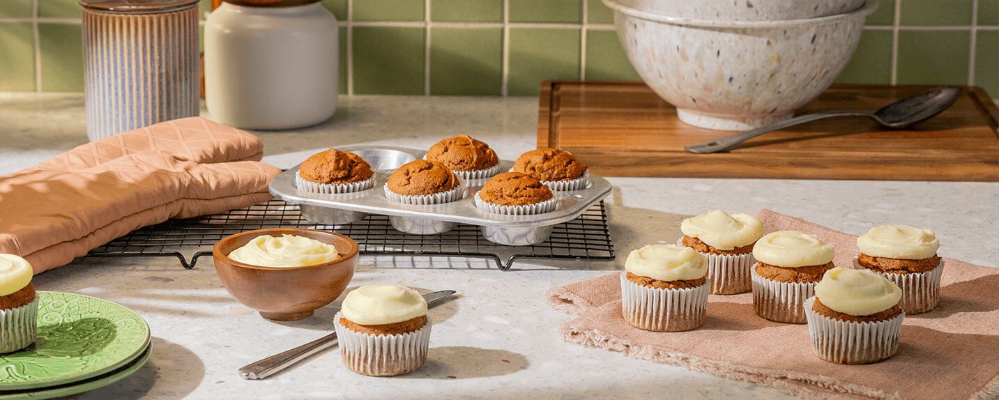 Pumpkin Pie Spice Cupcakes with Cream Cheese Frosting