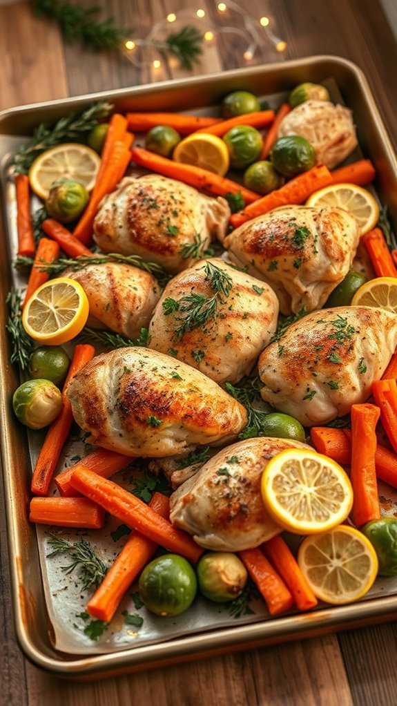 Sheet Pan Herb-Roasted Chicken with Garlic and Lemon