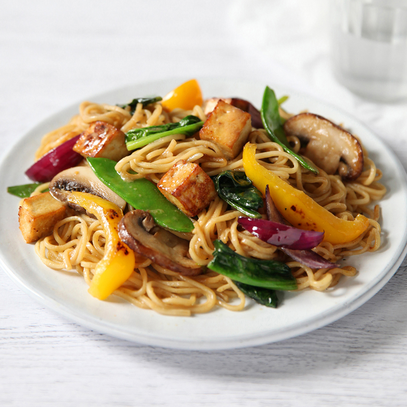 Miso-Glazed Tofu & Noodle Stir-Fry