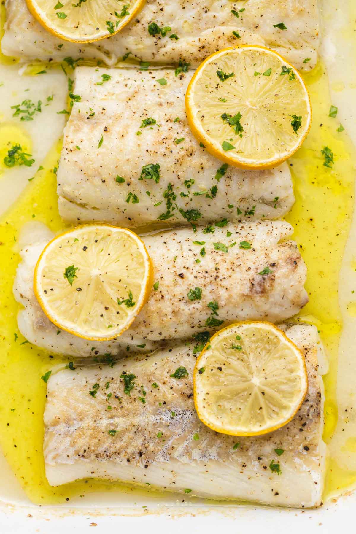 Baked Lemon-Herb Cod with Mediterranean Chickpea Salad