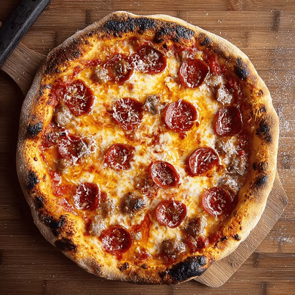 Thin-Crust New York Style Pizza with Midwest Sausage