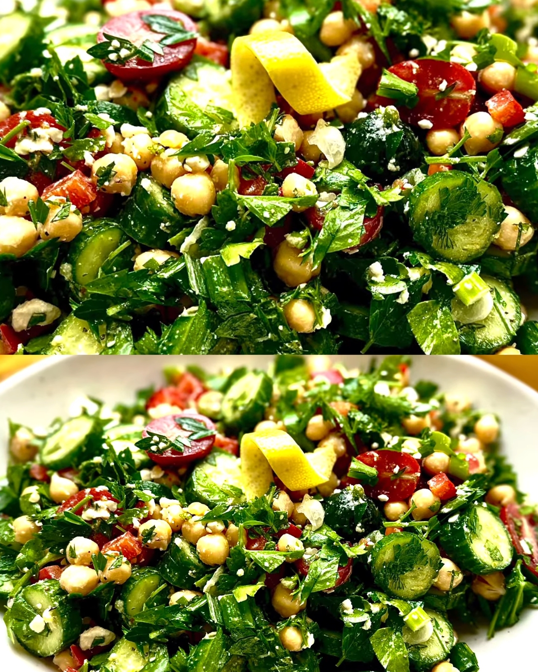 Outlet-Style Mediterranean Chickpea Salad with Lemon Dressing