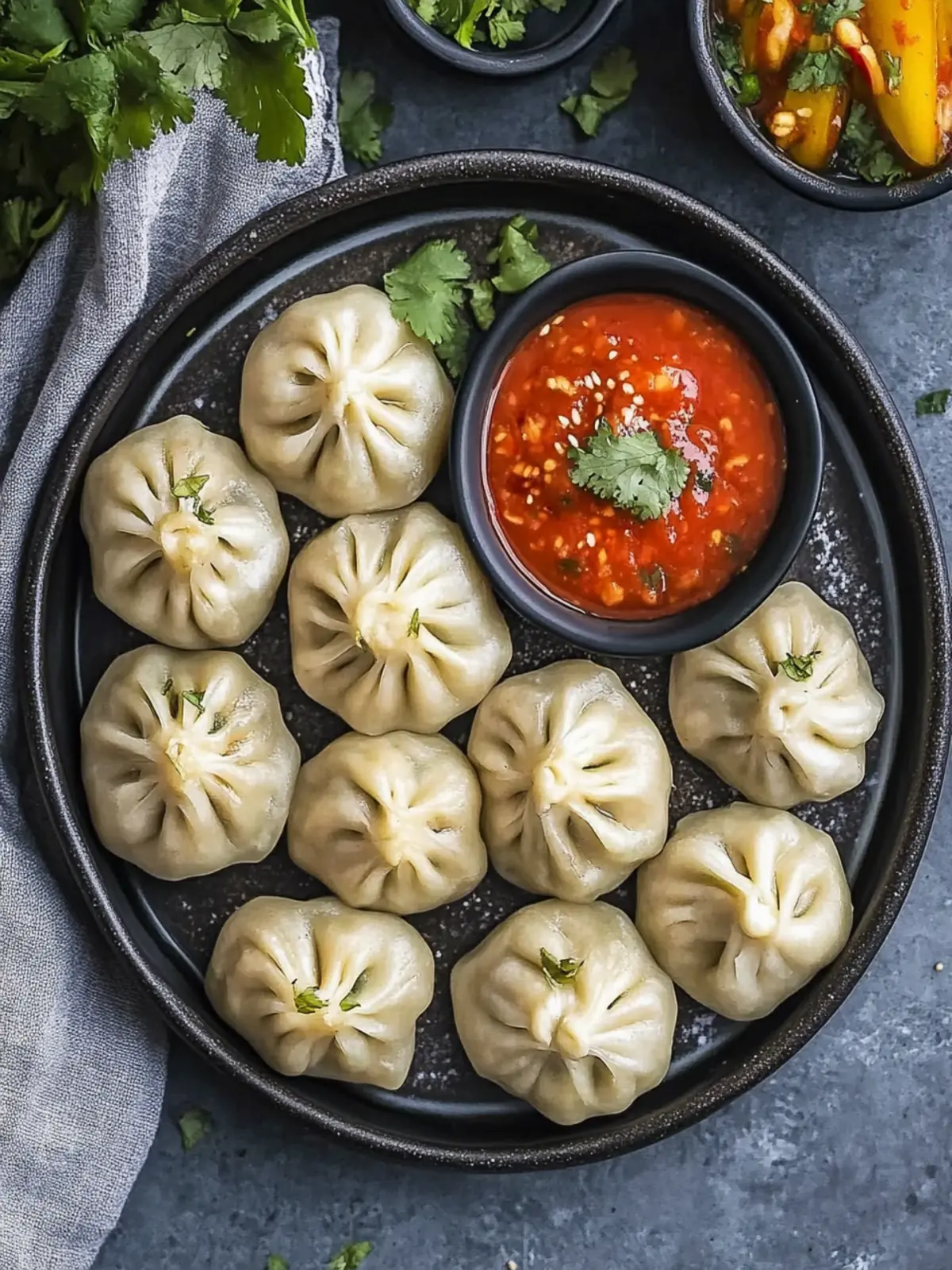 Pan-Fried Tibetan Momos with Spiced Vegetable Filling